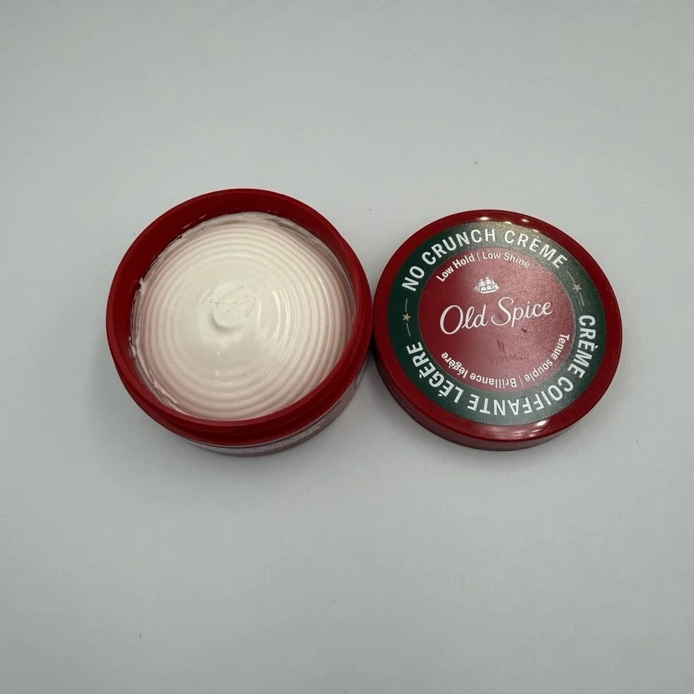 Old Spice No Crunch Creme Low Hold Low Shine Men's Hair Styling Cream 2.22 oz
